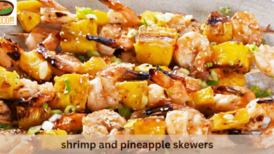 shrimp and pineapple skewers