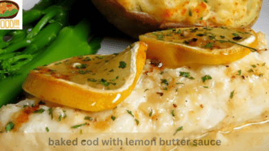 baked cod with lemon butter sauce