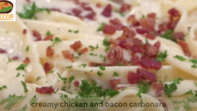 creamy chicken and bacon carbonara
