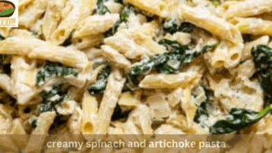 creamy spinach and artichoke pasta