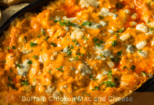 high protein buffalo chicken mac and cheese