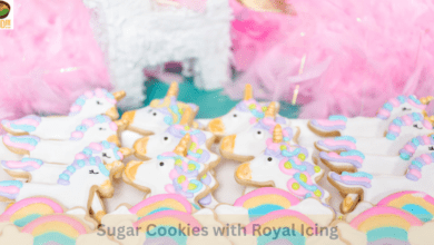 almond sugar cookies with royal icing