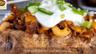 loaded baked potato steak