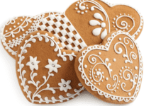 gingersnap cookies with icing