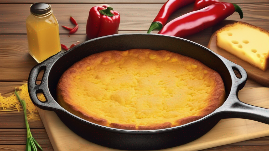Chili Cheese Cornbread Recipe- Savory Baked Side